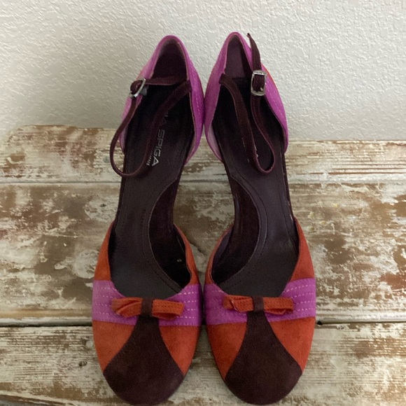 👠Colorful suede Via Spiga heels sz 9 1/2. These heels are amazing 🤩🤩 👠 - Picture 1 of 8